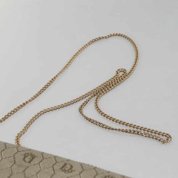 DIOR Honeycomb Canvas Chain Shoulder Bag Pvc Leather Beige - Picture 8 of 12